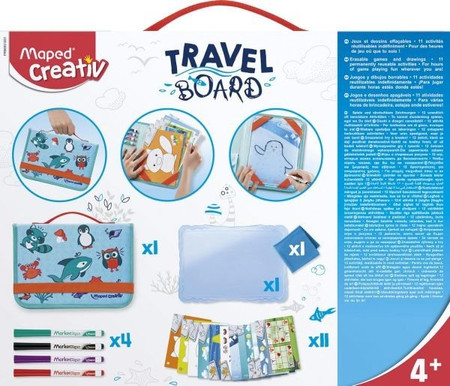 Maped Creativ Tablica Zmywalna, Przezroczysta Zestaw Podróżny