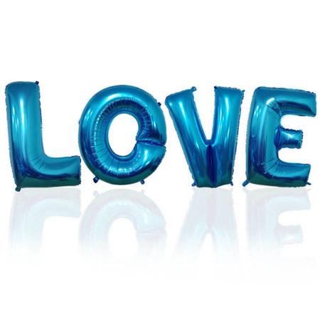 Balon foliowy alfabet LITERA NIEBIESKA 32" 57 cm