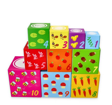 Układanka klocki kubeczki Leśne