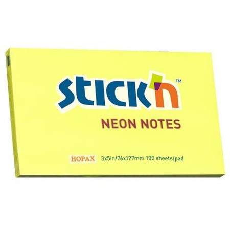 Notes Samoprzy.127x76mm Żółty Neon