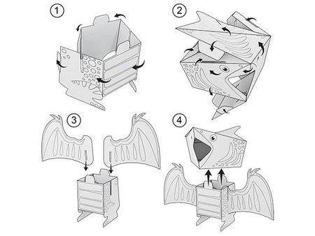 Kolorowanka 3D Cube head Dino - PTERODACTYL 3l+ MONUMI