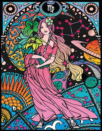 Kolorowanka Welwetowa 29,7x21 Zodiak Panna