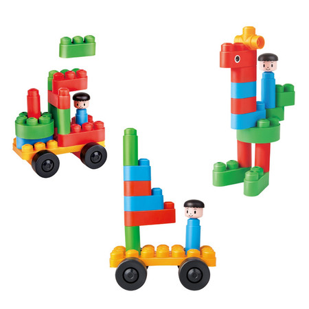 Klocki konstrukcyjne, Kreatywny zestaw startowy, 25 el., 18m+, PolyM