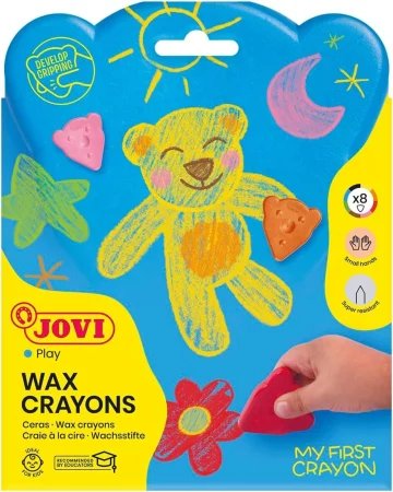 Kredki świecowe „Trójkątne misie” 8 kolorów JOVI