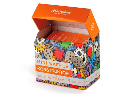 Klocki konstrukcyjne Wafle Mini - Zestaw Konstruktor - 300 elementów
