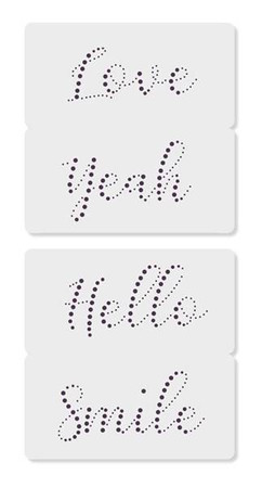 Szablony do malowania kropkami Napisy