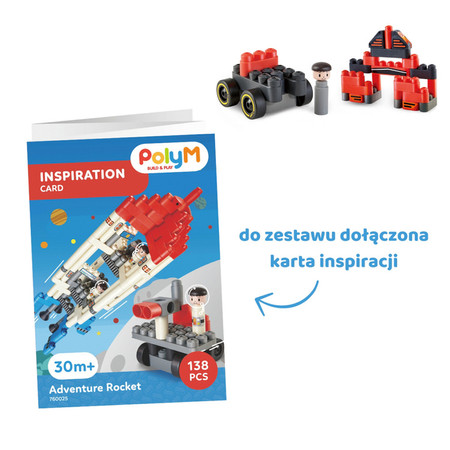 Klocki konstrukcyjne, Samochód wyścigowy, 31 el., 2+, PolyM