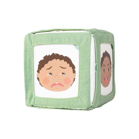 Kostka edukacyjna do nauki emocji zabawka dla dzieci lalka Baby Rubens Barn