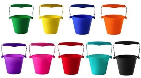 Składane wiaderko do wody i piasku Scrunch Bucket - Pastelowy żółty