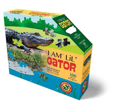 MADD CAPP,  Puzzle konturowe I AM LIL' - Aligator 100 elem.