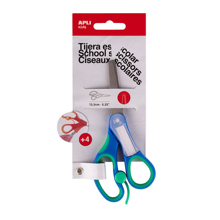 Nożyczki dla przedszkolaków Apli Kids 13 cm - niebieskie