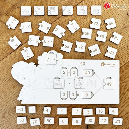 Mnożenie na palcach powyżej 5 - chłopczyk