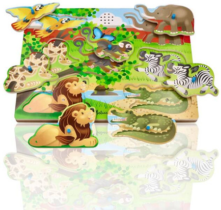 Puzzle dźwiękowe dla dziecka Zwierzęta z ZOO Melissa & Doug