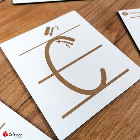 Litery diakrytyczne do nauki pisania (duże litery)