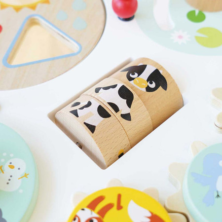 Drewniany stolik edukacyjny sensoryczna zabawka dla dzieci, stół Le Toy Van