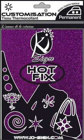 Naprasowanka arkusz 20x15cm Brokat Fiolet