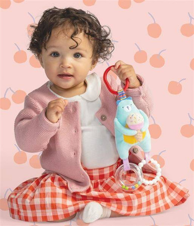 Zawieszka do wózka Niedźwiedź Cherry Blossom 159730-Manhattan Toy, zabawki dla niemowląt