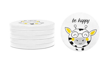 Poduszki ekoskóra zestaw Zwierzątka Afirmacje 3 cm 6 szt. AKSON