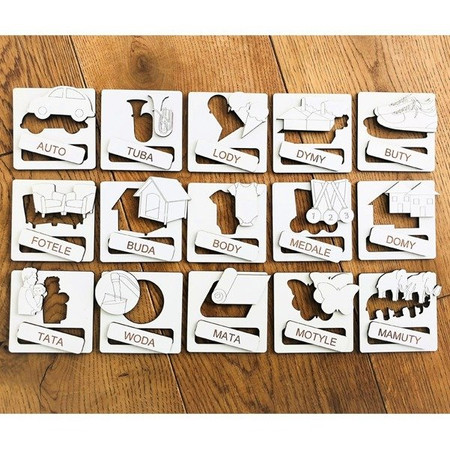 Układanka wyrazowa do nauki czytania Cz.2