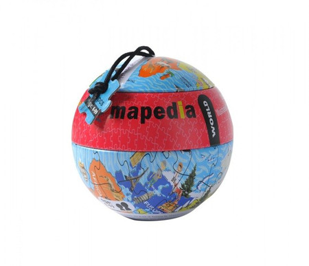 Puzzle w metalowej kuli Purple Cow - Mapa Świata 100 el.