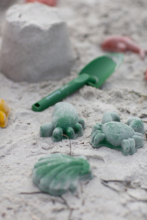 Silikonowe Foremki do piasku 4 szt. Scrunch - Szałwiowy