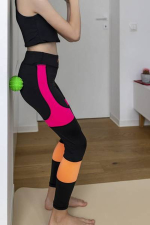 Jeżyk "Duoball" do masażu i rehabilitacji czerwony