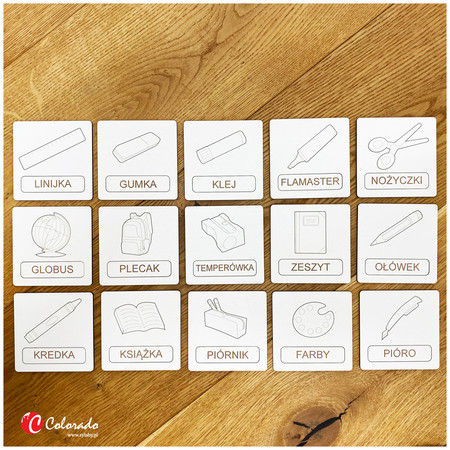 Układanka Tematyczna– Przybory Szkolne