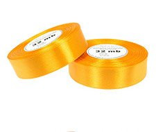 Wstążka satynowa 2,5 x 100 cm pomarańczowa