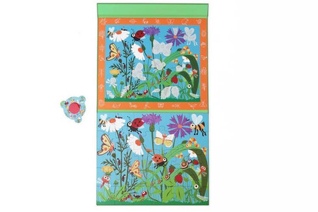 Scratch, 2 w 1 Puzzle magnetyczne i gra Szukaj z lupą - Robaczki 30 el.