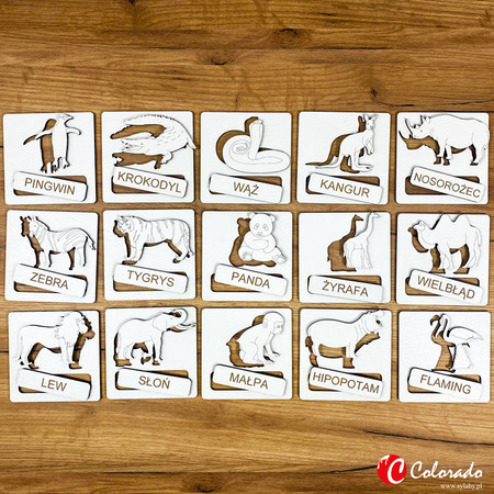 Układanka Tematyczna– Zwierzęta W Zoo