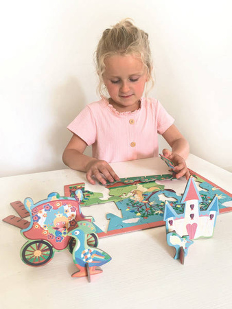 Scratch, Puzzle 2w1 - 2D i 3D scenografia Księżniczka
