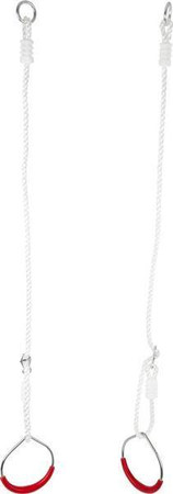 Drewniana huśtawka deska, drążek i koła gimnastyczne 3w1 11908-Small Foot, zabawy w plenerze