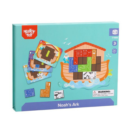 TOOKY TOY Układanka Magnetyczna Logiczna Puzzle Tetris Arka Noego 26 el.