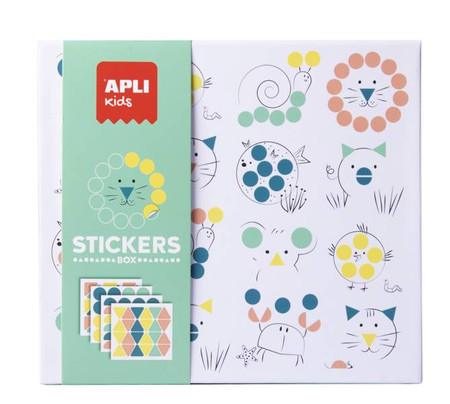 Zestaw z naklejkami geometrycznymi Apli Kids - Zwierzęta