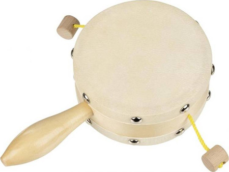 Bębenek naturalny z koralikami