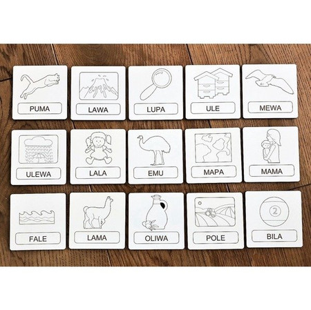 Układanka wyrazowa do nauki czytania Cz.1