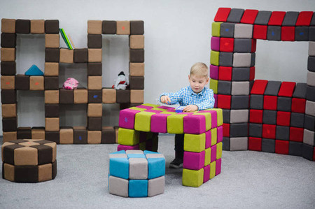 Materiałowe klocki magnetyczne XXL JollyHeap 100 szt. BASIC