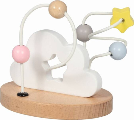 Drewniany labirynt dla dzieci pętla motoryczna Chmurka Goki 59970 zabawki rozwojowe