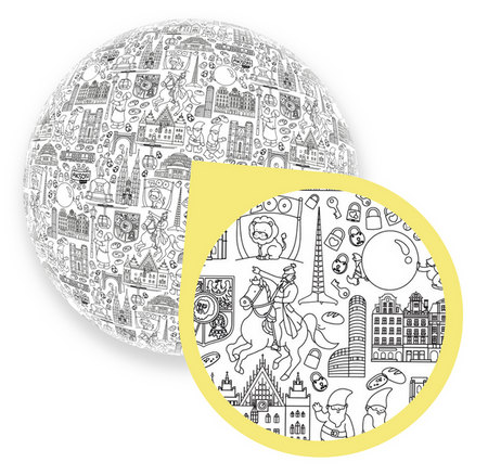 Piłka Balonowa do wielorazowego kolorowania XXL 85 cm WROCŁAW