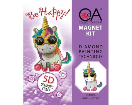 Diamentowa Mozaika z magnesem Jednorożec 3