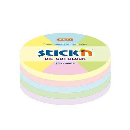 Notes Koło, 67x67mm, Mix 5 Kol. Pastelowych, 250Kart.