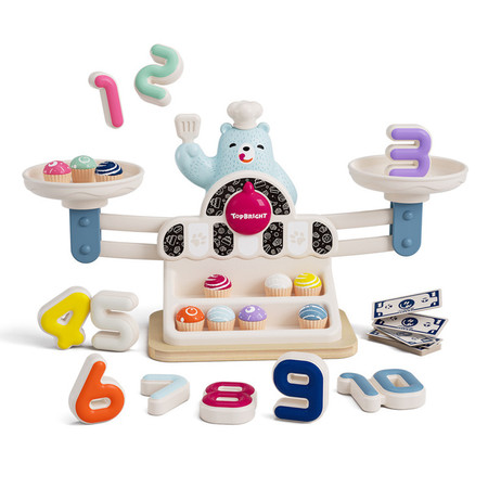 Zabawka edukacyjna Głodny Miś Waga szalkowa Montessori - 36 mies.+ Topbright