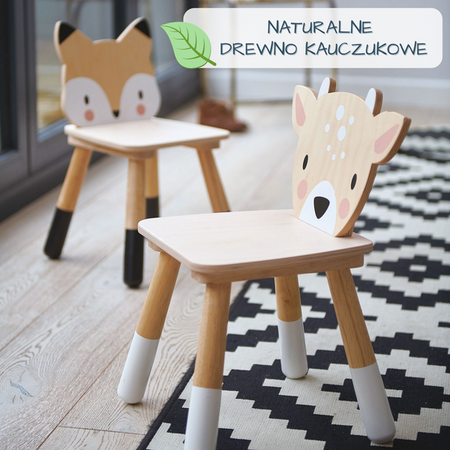 Drewniana krzesełko, Lisek, kolekcja mebli Forest, Tender Leaf Toys