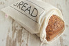 Bag-again, Worek z organicznej bawełny z nadrukiem "BREAD", 47 x 31 cm