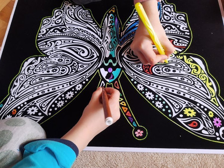 Kolorowanka Welwetowa 47x35 Motyl