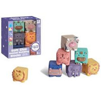 WOOPIE Klocki Sensoryczne Układanka do Ściskania Wody Dźwięk Zwierzątka 6 el.