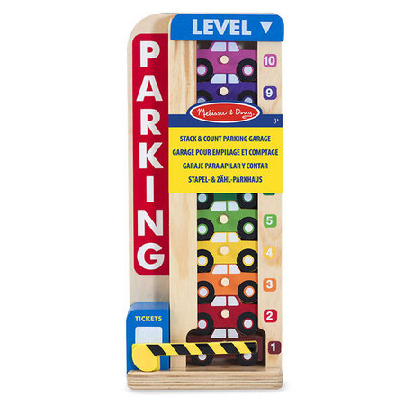 Zestaw drewniany autka z wieżą parkingową Melissa and Doug 15182-MD