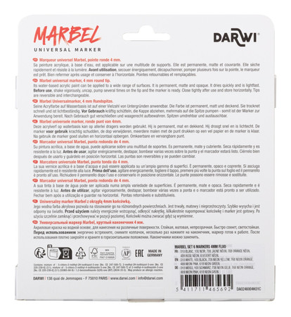 Zestaw 6 markerów MARBEL 4mm Fluo