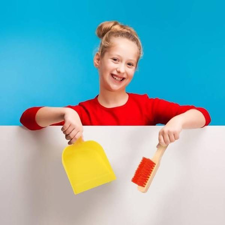 TOOKY TOY Drewniany Zestaw do Sprzątania dla Dzieci 6 el.