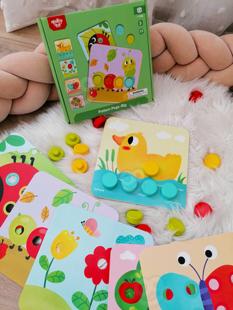 TOOKY TOY Układanka Klocki dla Dzieci Zwierzęta Dopasuj Nauka Kształtów Kolorów + Plansze